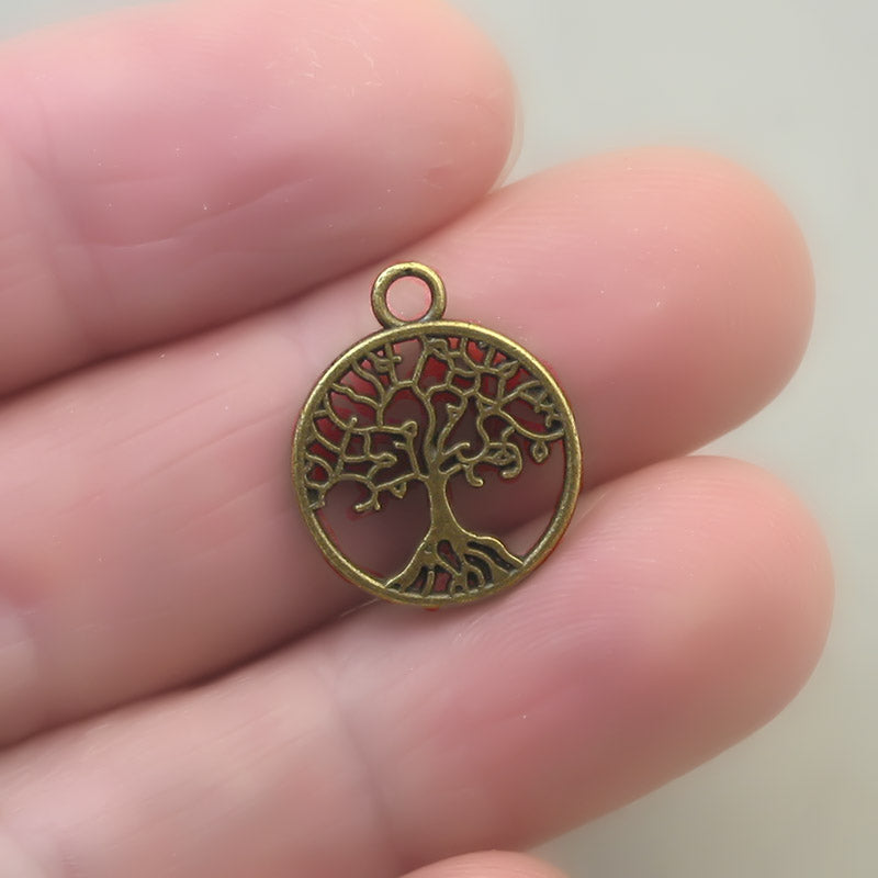 tree charm antique bronze CM1731B