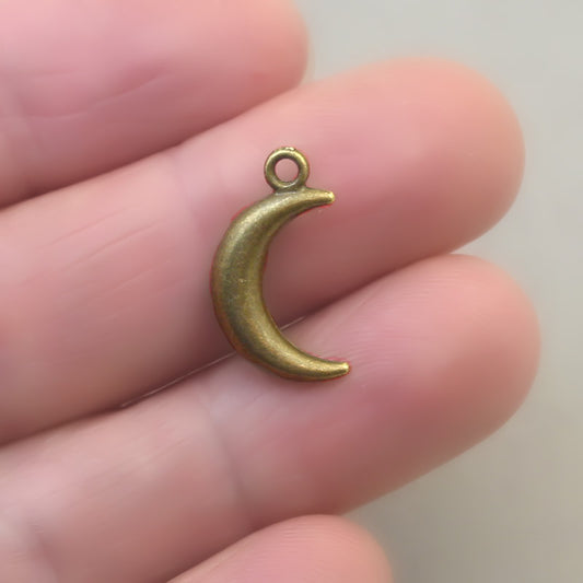 crescent moon charm antique bronze CM1839B