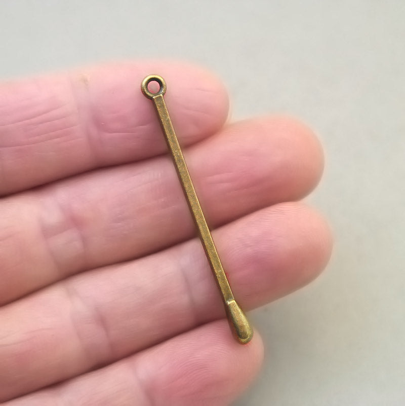 long matchstick charm antique bronze CM1853B