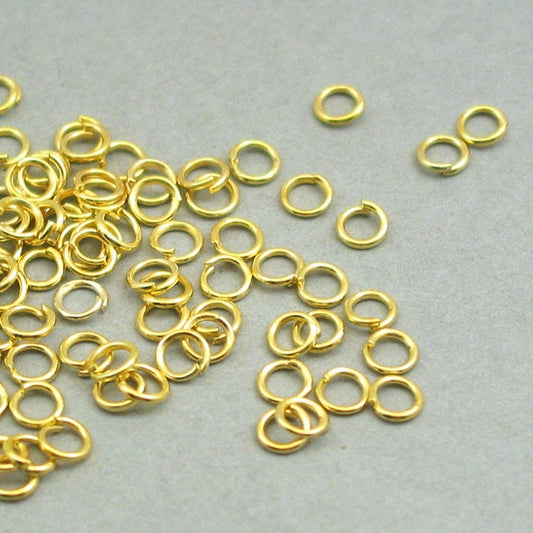 Jump ring 4mm, 21 gauge. Gold open BS00104JRG