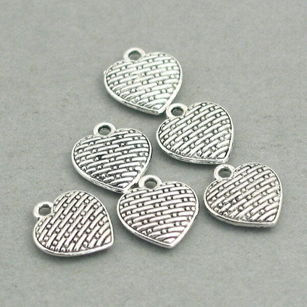 heart charm antique silver CM0463S