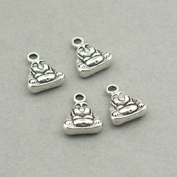 small Buddha charms antique silver CM0919S