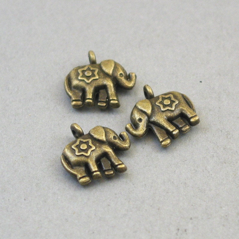 small elephant charm antique bronze CM0432B