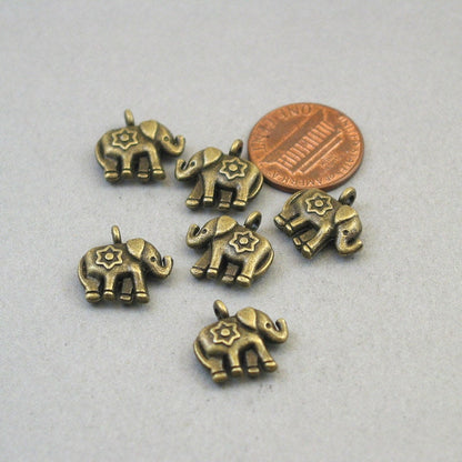 small elephant charm antique bronze CM0432B