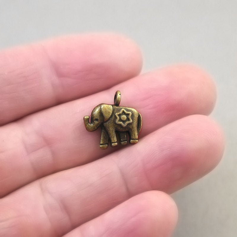 small elephant charm antique bronze CM0432B