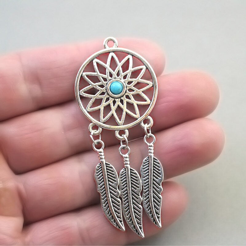 dream catcher charm antique silver CM1642S