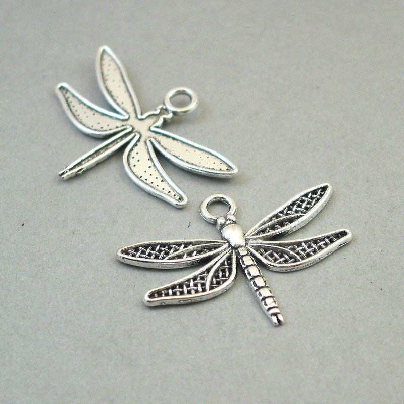 dragonfly charm antique silver CM1649S