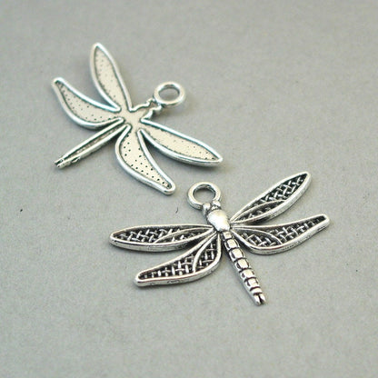 dragonfly charm antique silver CM1649S