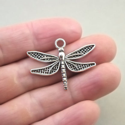 dragonfly charm antique silver CM1649S