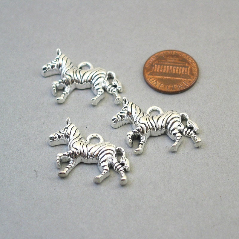 zebra charm antique silver CM1664S