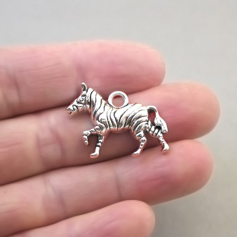 zebra charm antique silver CM1664S