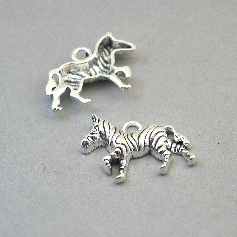 zebra charm antique silver CM1664S