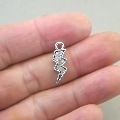 lightning bolt charm antique silver CM1671S