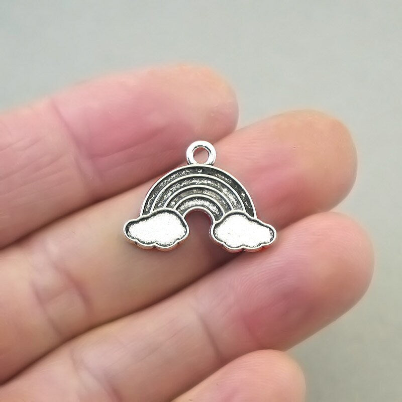 rainbow cloud charm antique silver CM1674S