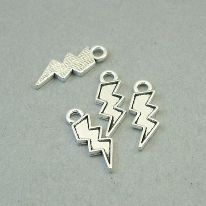 lightning bolt charm antique silver CM1671S