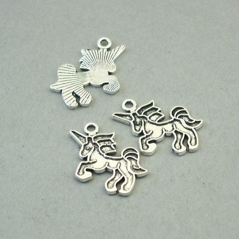 unicorn charm antique silver CM1673S