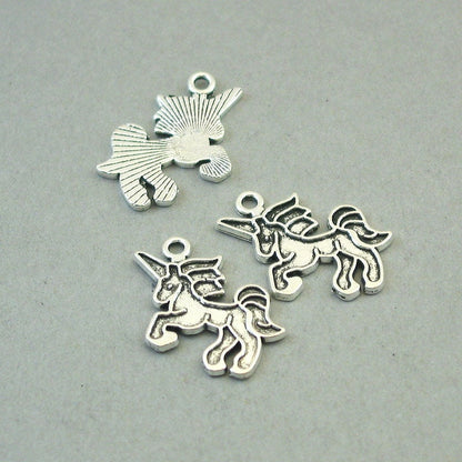 unicorn charm antique silver CM1673S