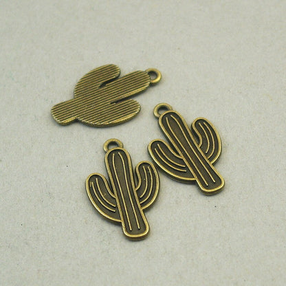 cactus charm antique bronze CM1692B