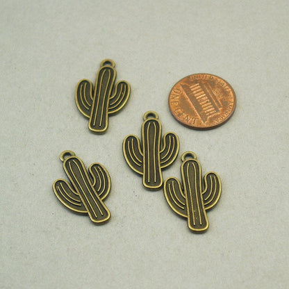 cactus charm antique bronze CM1692B