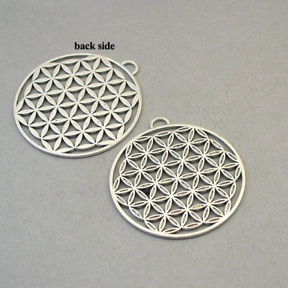 flower of life charm, seed of life pendants antique silver CM1701S