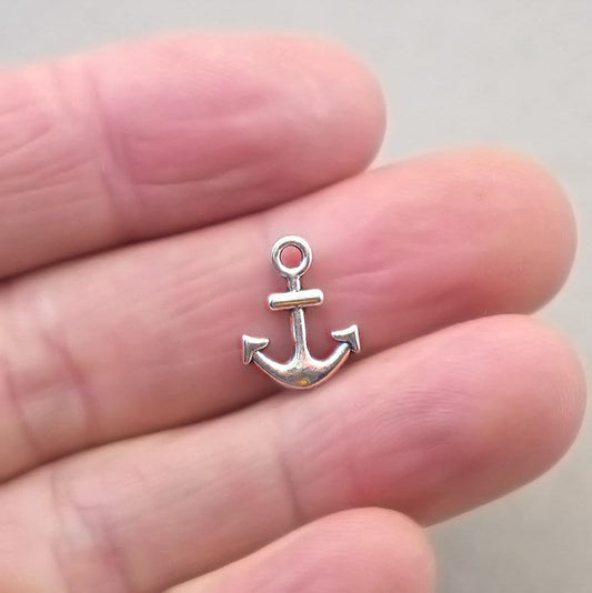 small anchor charm antique silver CM1716S