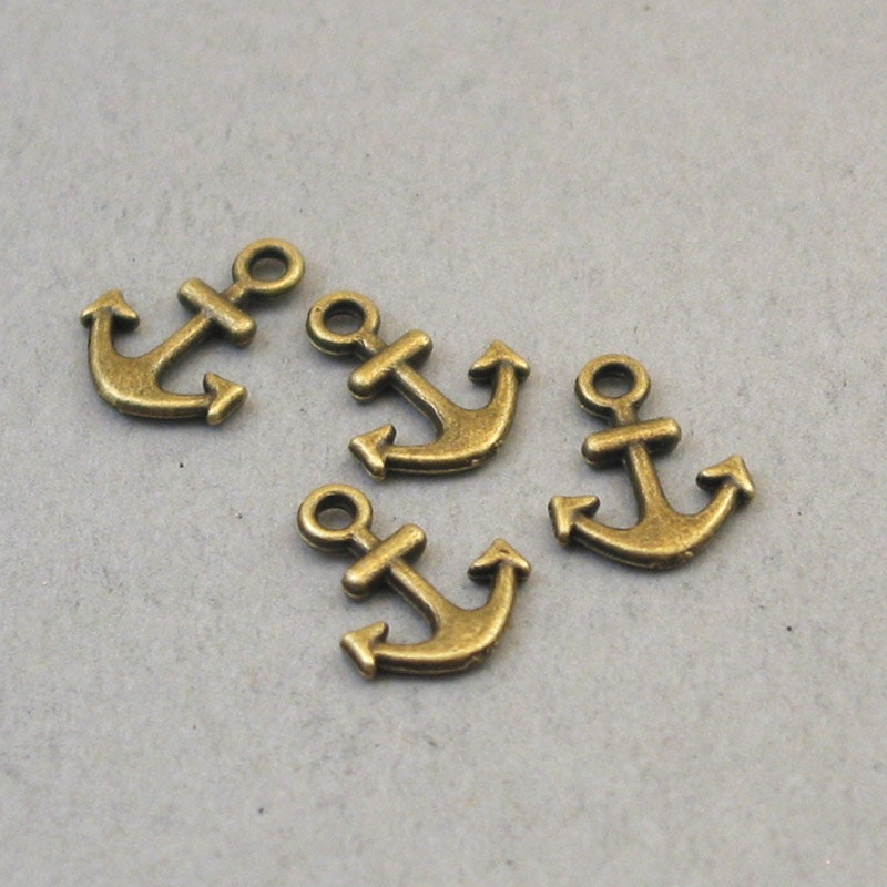 small anchor charm antique bronze CM1716B