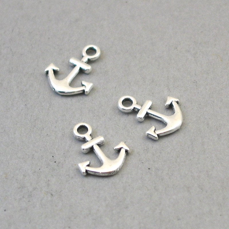 small anchor charm antique silver CM1716S