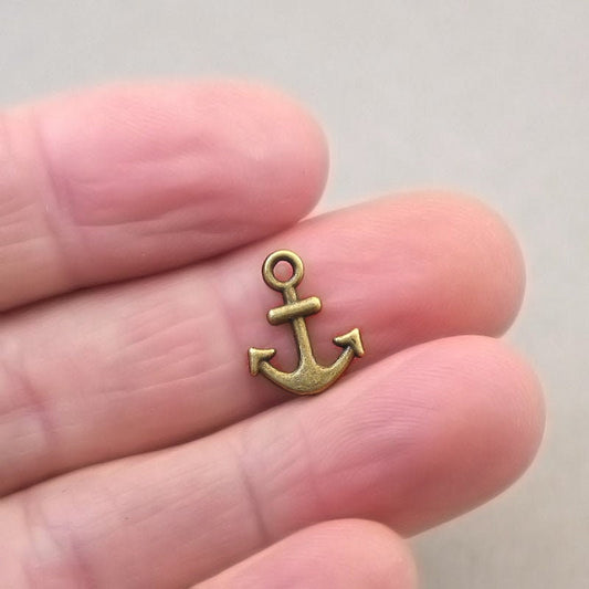 small anchor charm antique bronze CM1716B