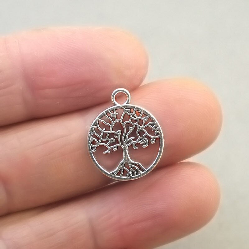 tree charm antique silver CM1731S