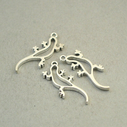 lizard charm antique silver CM1744S