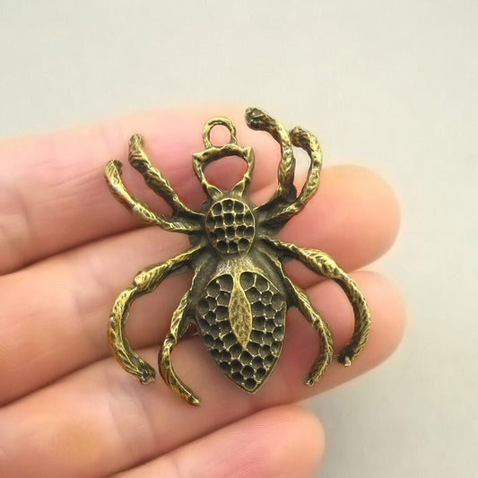 large spider charm antique bronze CM1746B