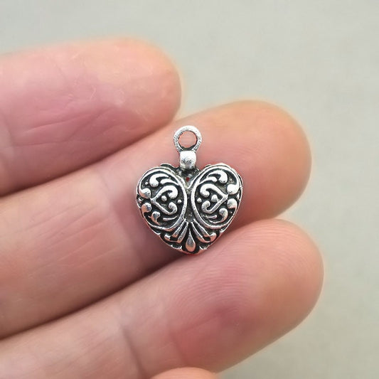 heart charm antique silver CM1760S