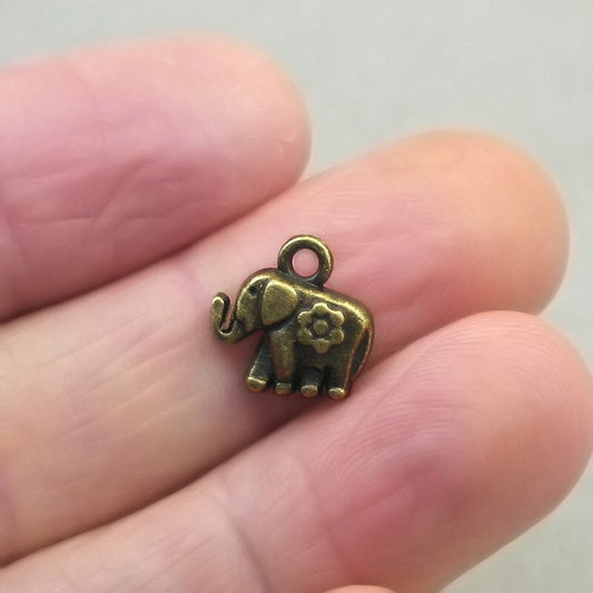 small elephant charm antique bronze CM1791B