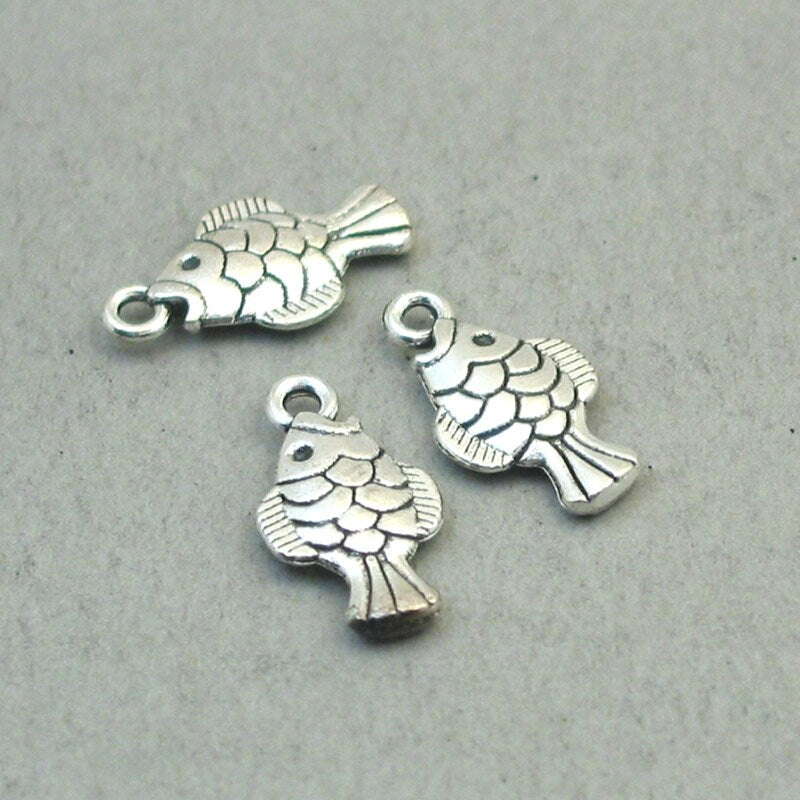 fish charm antique silver CM1793S