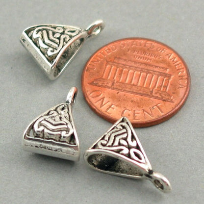 Bail. Two sided. Antique silver 10X15mm BS01021SB