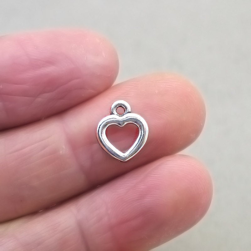 heart charm antique silver CM1802S