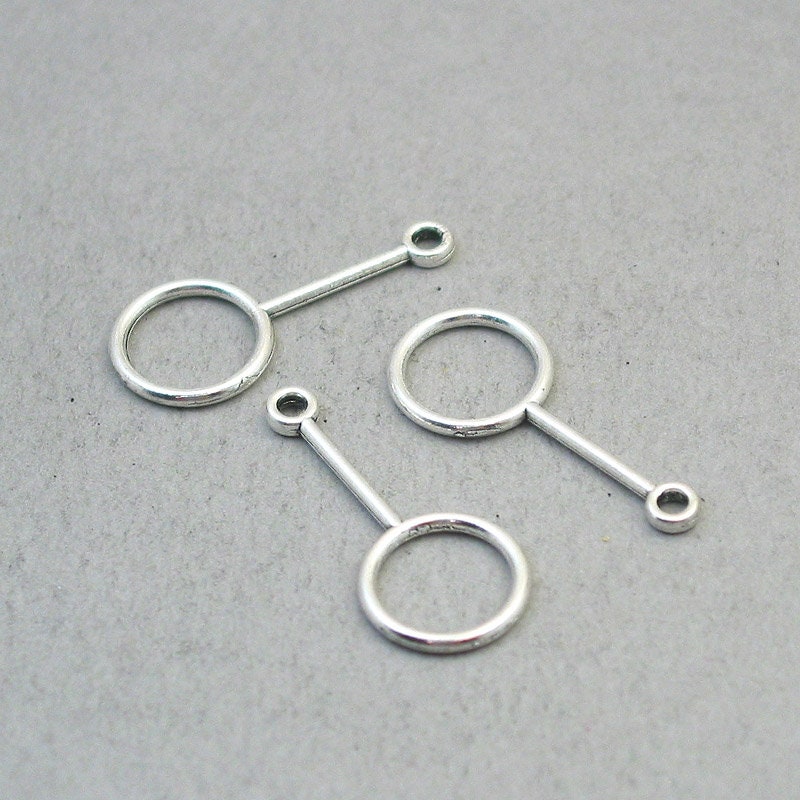 circle bar charm connectors antique silver CM1780S