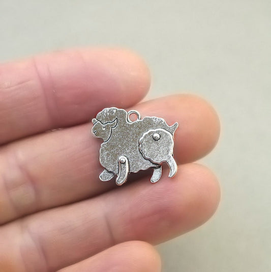 sheep charm antique silver CM1783S