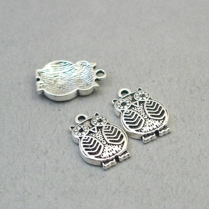 owl charm antique silver CM1787S