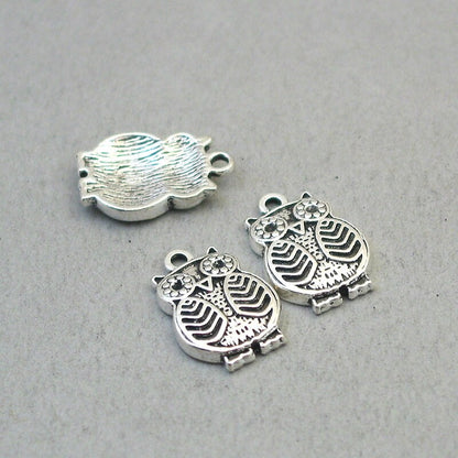 owl charm antique silver CM1787S