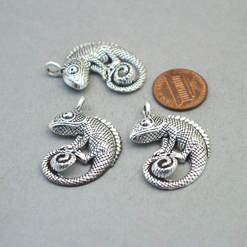 chameleon charm antique silver CM1788S