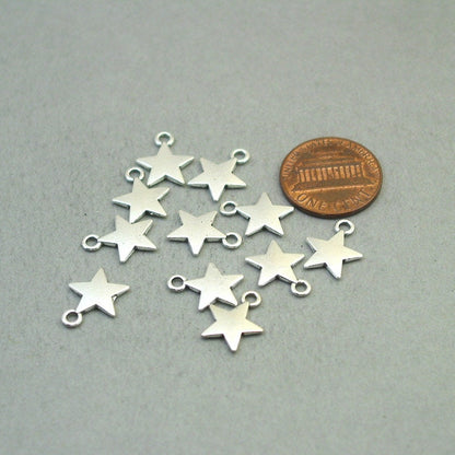 star charm five point star antique silver CM1817S