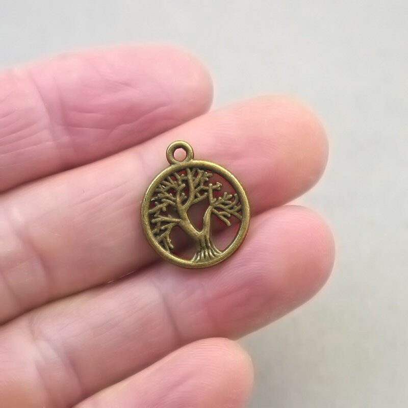 tree charm antique bronze CM1805B