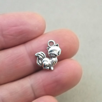 cute fox charm antique silver CM1814S