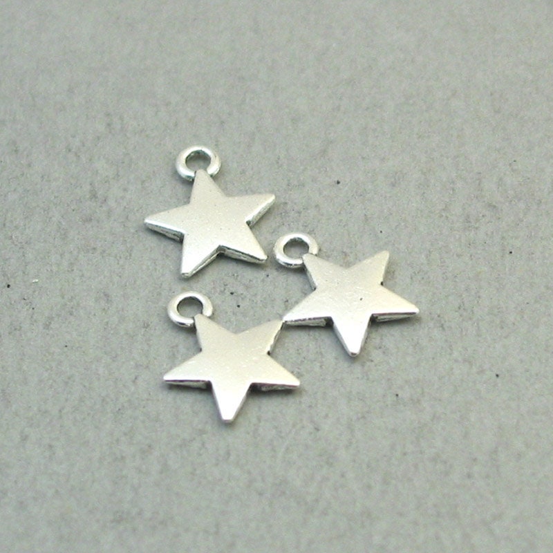 star charm five point star antique silver CM1817S