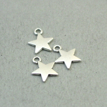 star charm five point star antique silver CM1817S