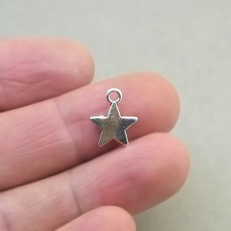 star charm five point star antique silver CM1817S