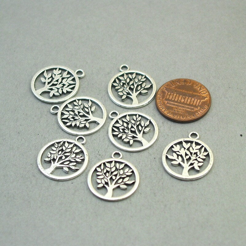 tree charms antique silver CM1835S