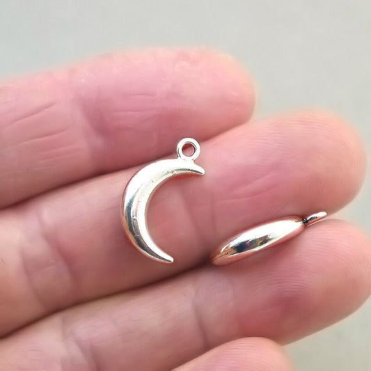 crescent moon charm antique silver CM1839S