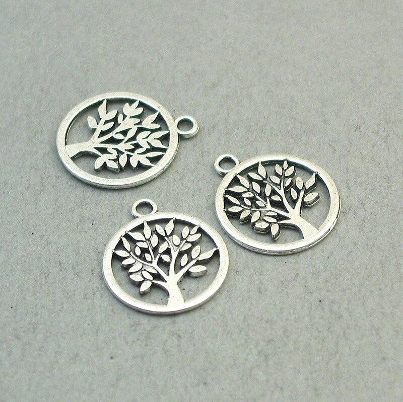 tree charms antique silver CM1835S